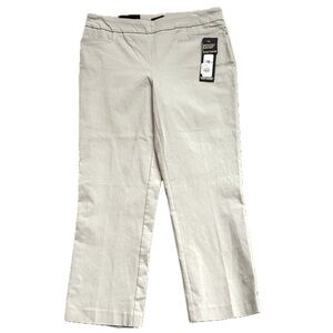 👖🍁 RENUAR Khaki Cropped Pants |‎ Preppy Fall Laced Ankle Dockside Chic Sz 4